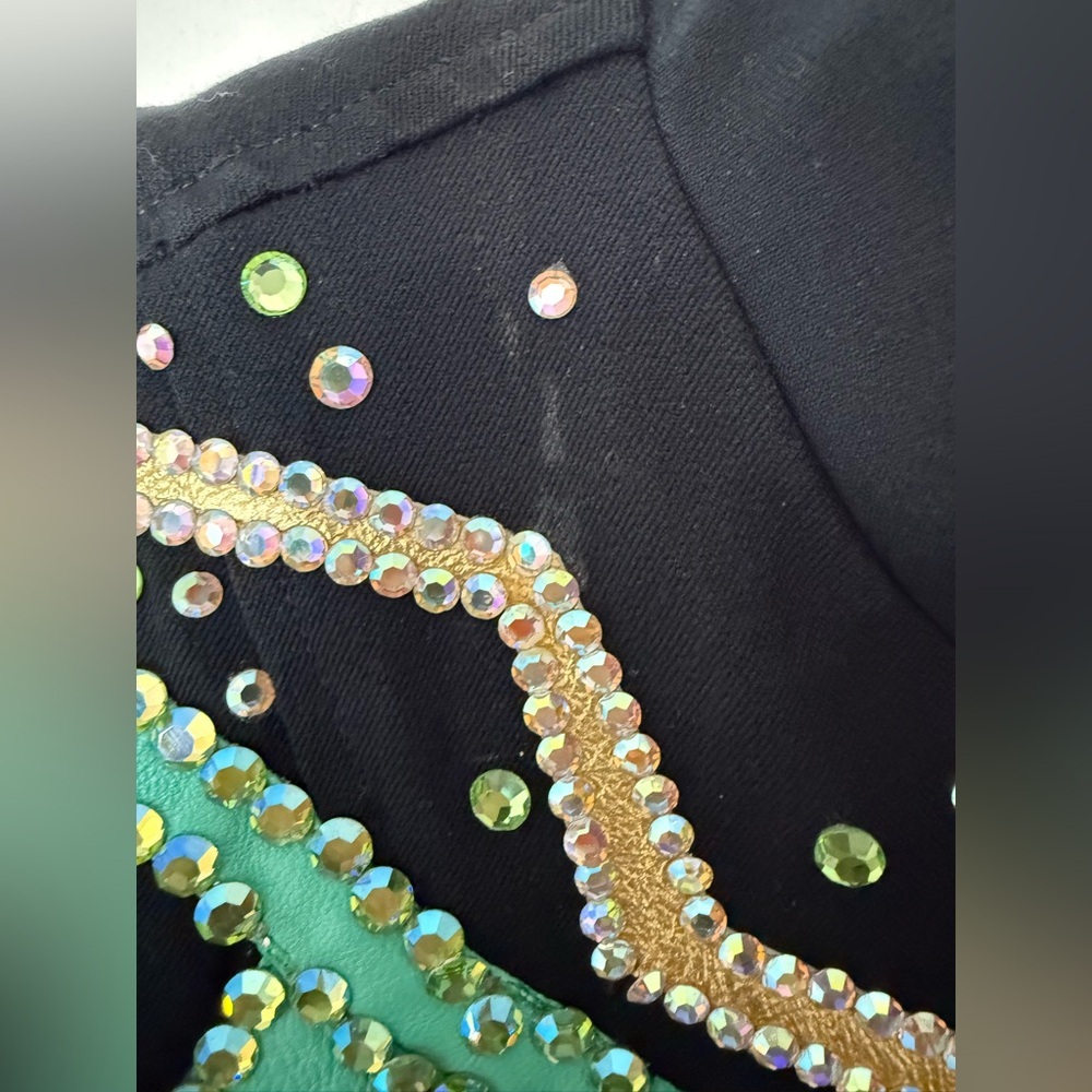Kevin Garcia Originals vintage couture horse show black bedazzled shirt M - Picture 13 of 13